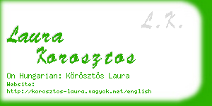 laura korosztos business card