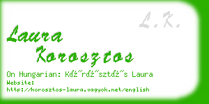 laura korosztos business card